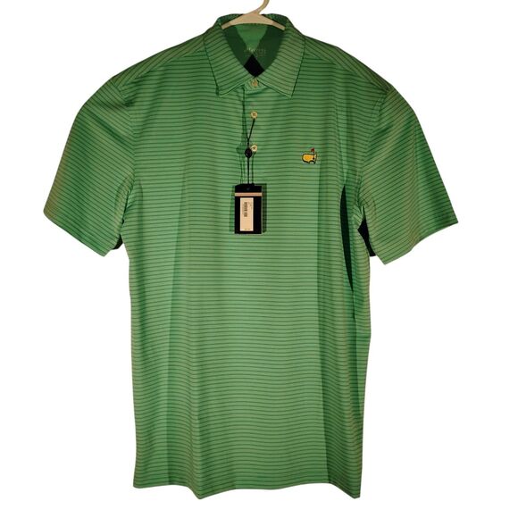 Masters Tech polo shirt mens M Medium green performance stretch UPF 30 golf - Picture 1 of 10